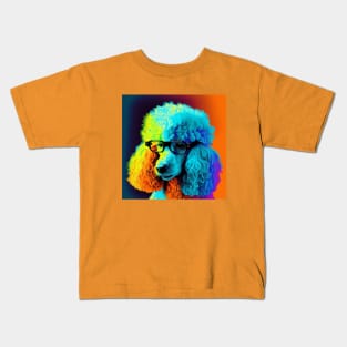 Nerdy Pop Art Poodle Kids T-Shirt